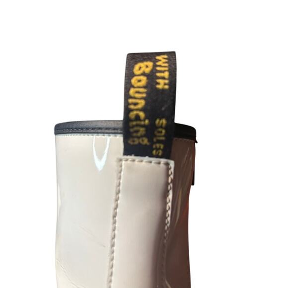 Doc Martens Jadon White Side Zip Combat Boots US men's 6 women's 7 Punk 90s - Picture 9 of 13